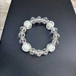 Elegant Clear Glass Beaded Bracelet